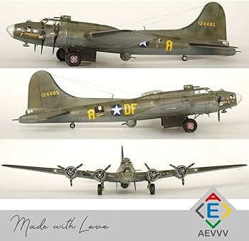 Amazon | AEVVV B17 モデル飛行機キット 1/72スケール - 重爆撃機 B 17
