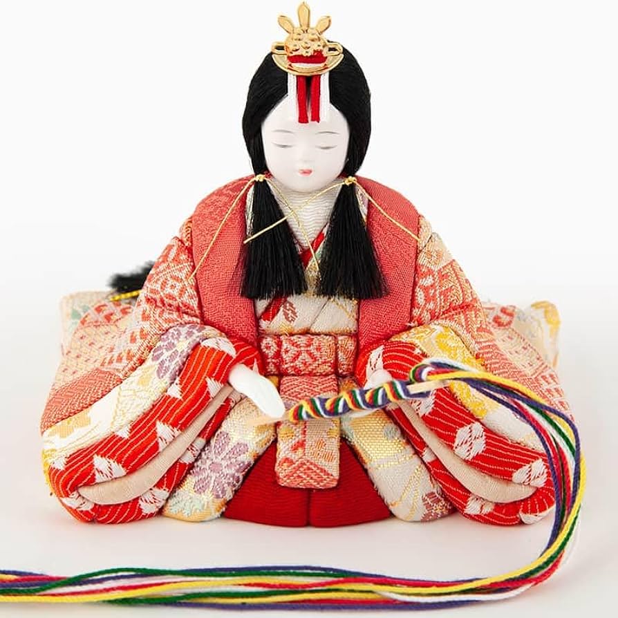 Amazon | 雛人形 コンパクト 一秀 ひな人形 木目込人形飾り 三段飾り