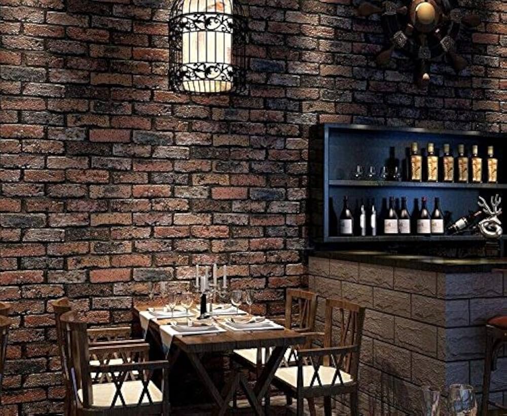 Amazon | SOOMJ DIY 復古れんが 装飾3D立体 なレンガ 壁紙 壁用