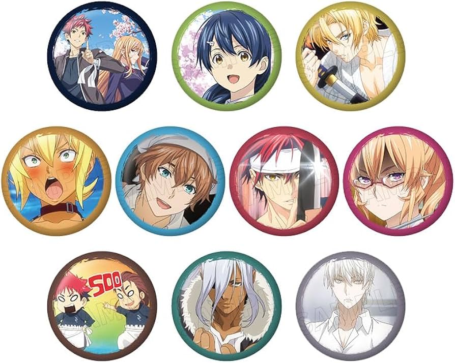 Amazon.co.jp: TVアニメ『食戟のソーマ』 トレーディング缶バッジ 10個