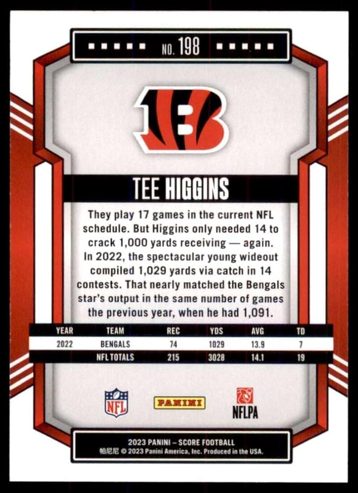 Amazon.com: 2023 Score #198 Tee Higgins Cincinnati Bengals NFL