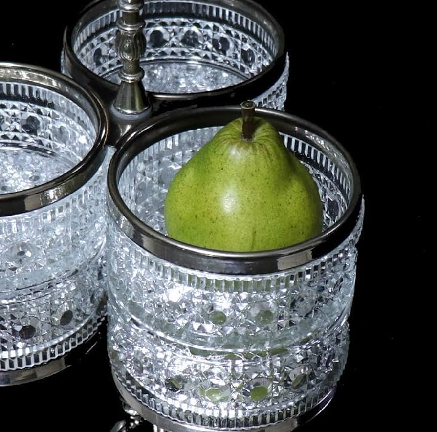 オールド・バカラ 激レア 銀装飾 大型 トリプルボウル ディアマン