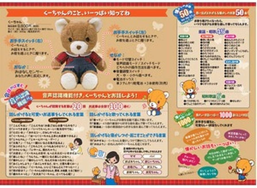 Amazon.co.jp: なつかしパートナーくまの子くーちゃん : おもちゃ