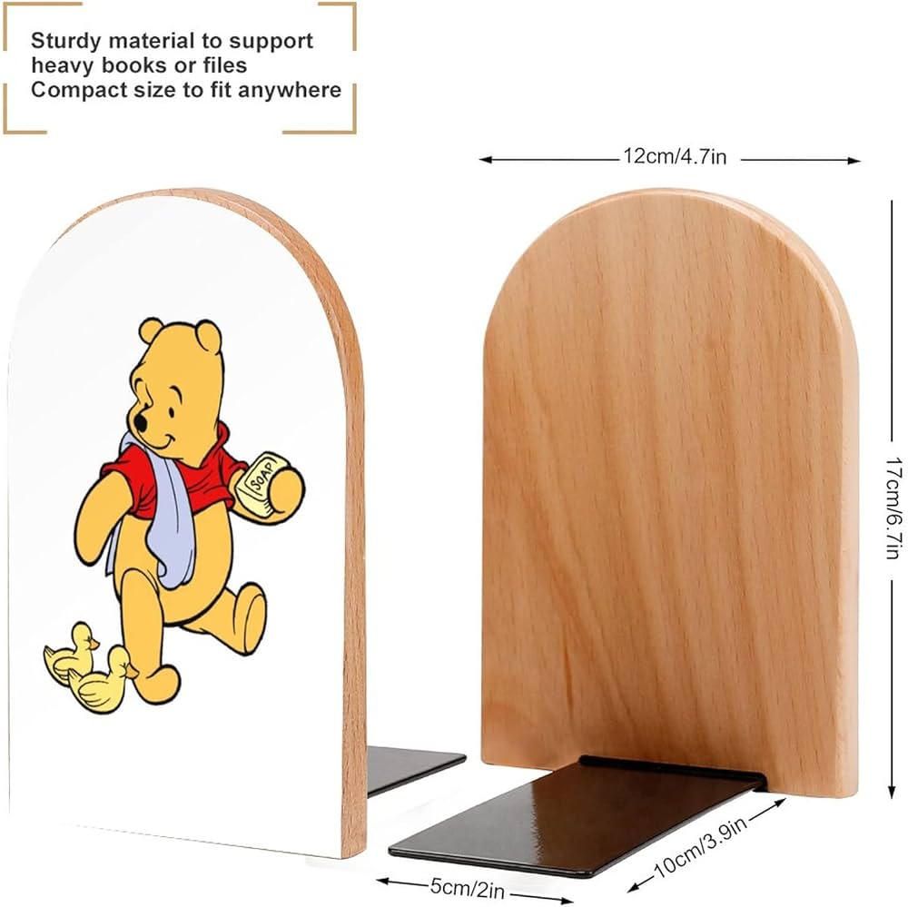Amazon | くまのプーさん ブックエンド 図書館 本棚 本仕切り 2個