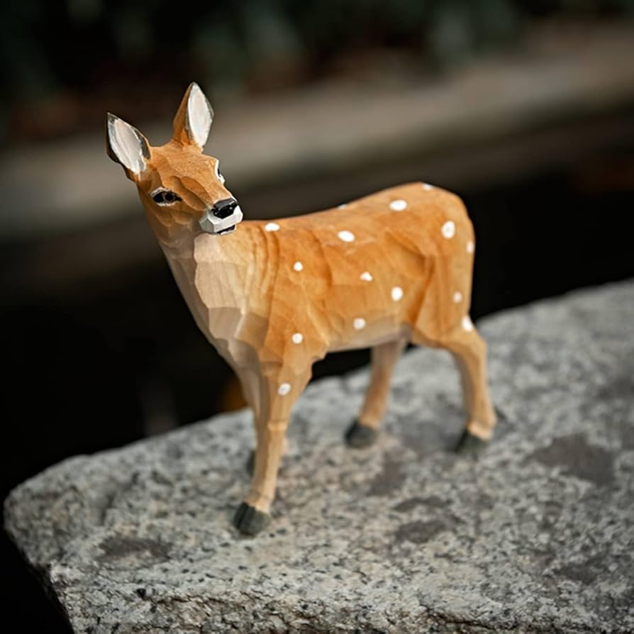 Amazon.co.jp: 可愛い置物 鹿 フィギュア ミニチュア おもしろい置物