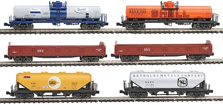Amazon.com: Kato USA Inc. N Mixed Freight Car Set 6 KAT1066275 N