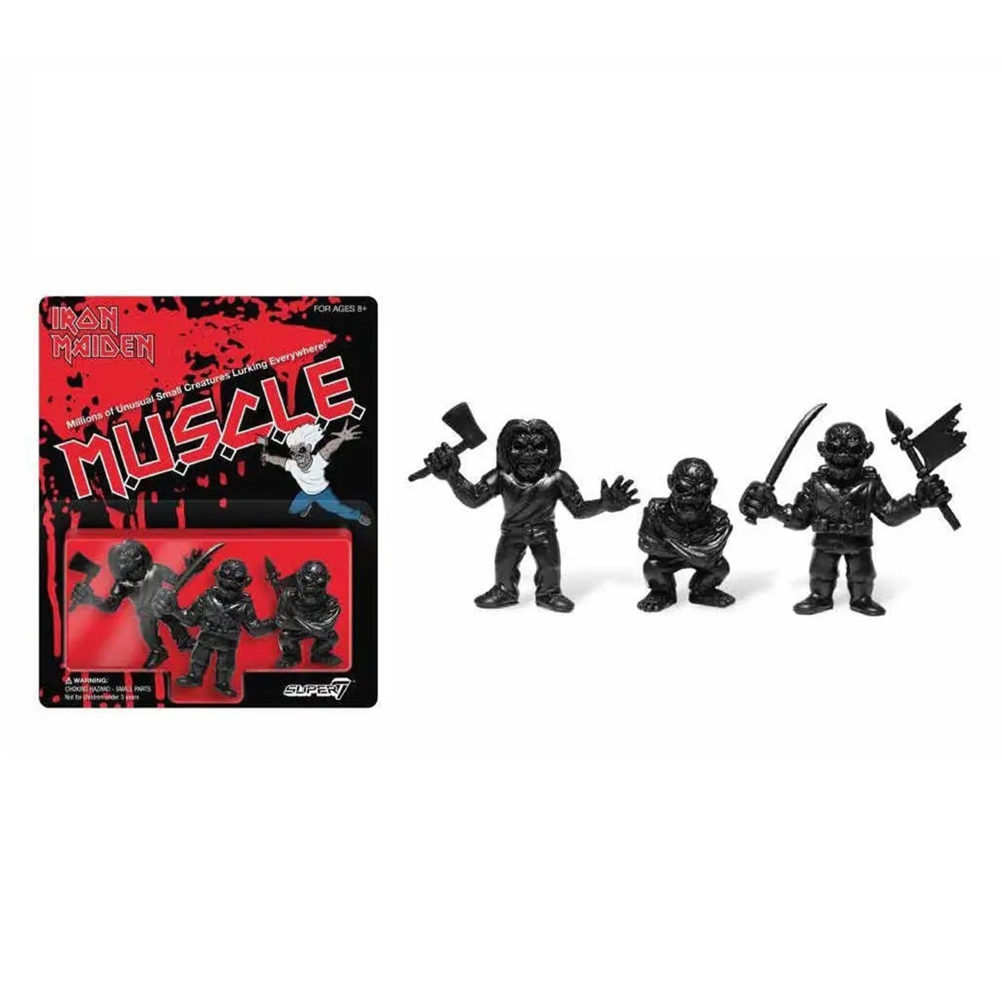 Amazon.com: SUPER7 Iron Maiden M.U.S.C.L.E. Black Mini-Figure Set