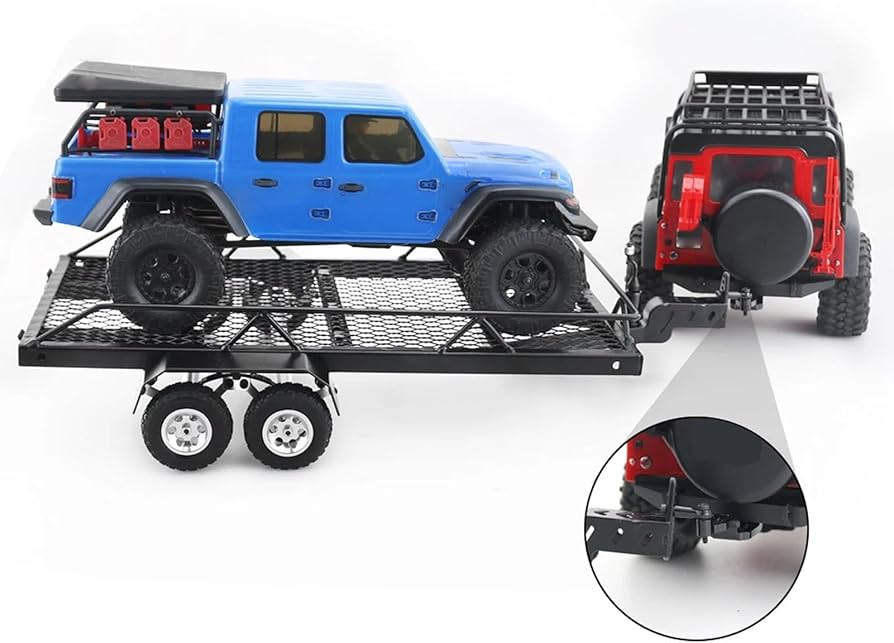 Amazon | RC トレーラー、車の後ろを牽引するための 1/10 RC