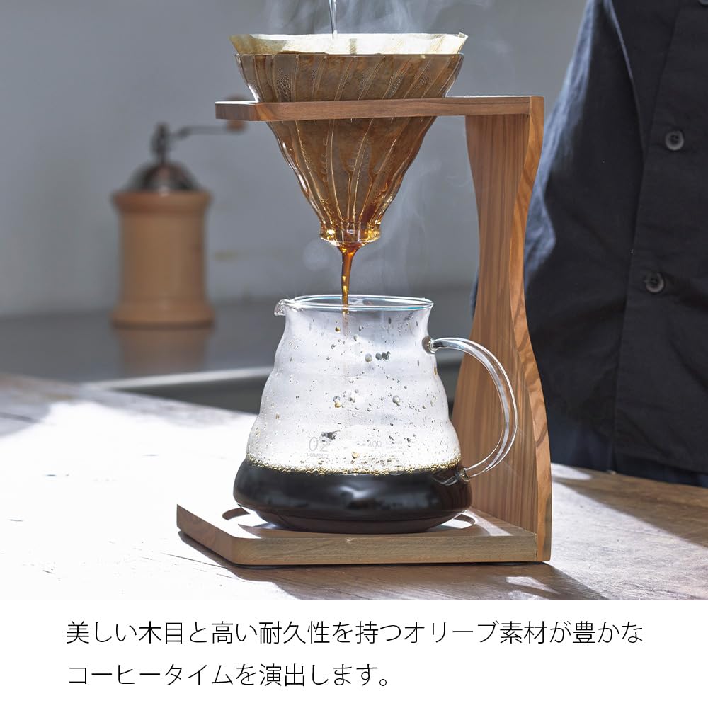 Amazon｜HARIO(ハリオ) V60 オリーブウッドスタンドセット 1~4杯用