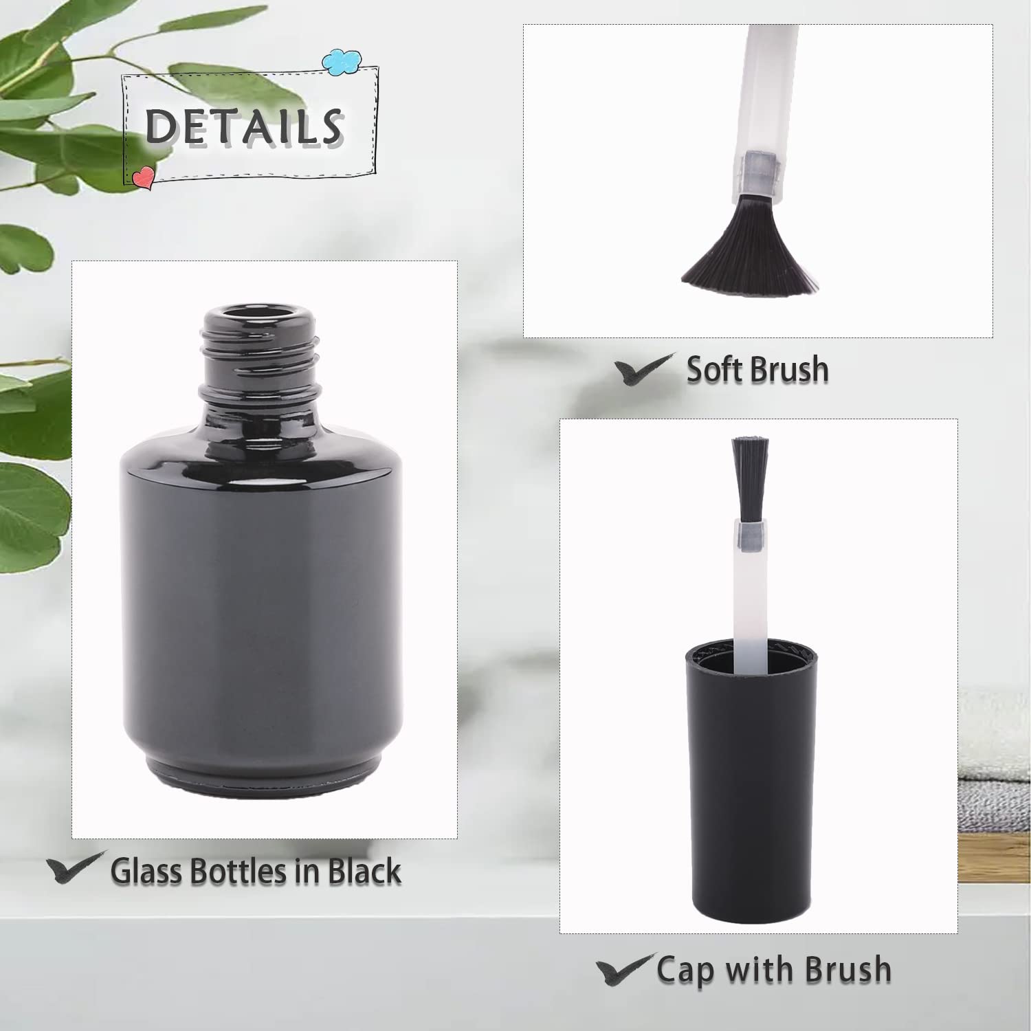 Amazon.co.jp: Agidea 空ジェルネイルポリッシュボトル 15ml 空の