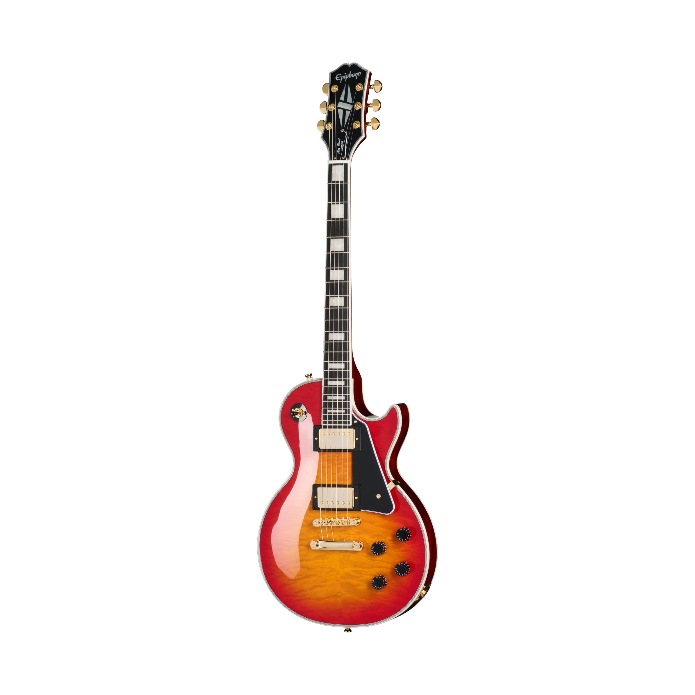 Amazon.com: Epiphone EXCLUSIVE Les Paul Custom AAA Quilt, Heritage
