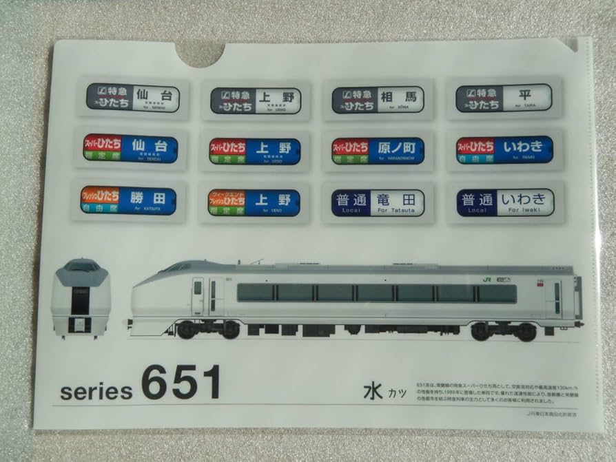 Amazon.co.jp: 651系 常磐線 行き先 表示板 現行 デザイン クリア