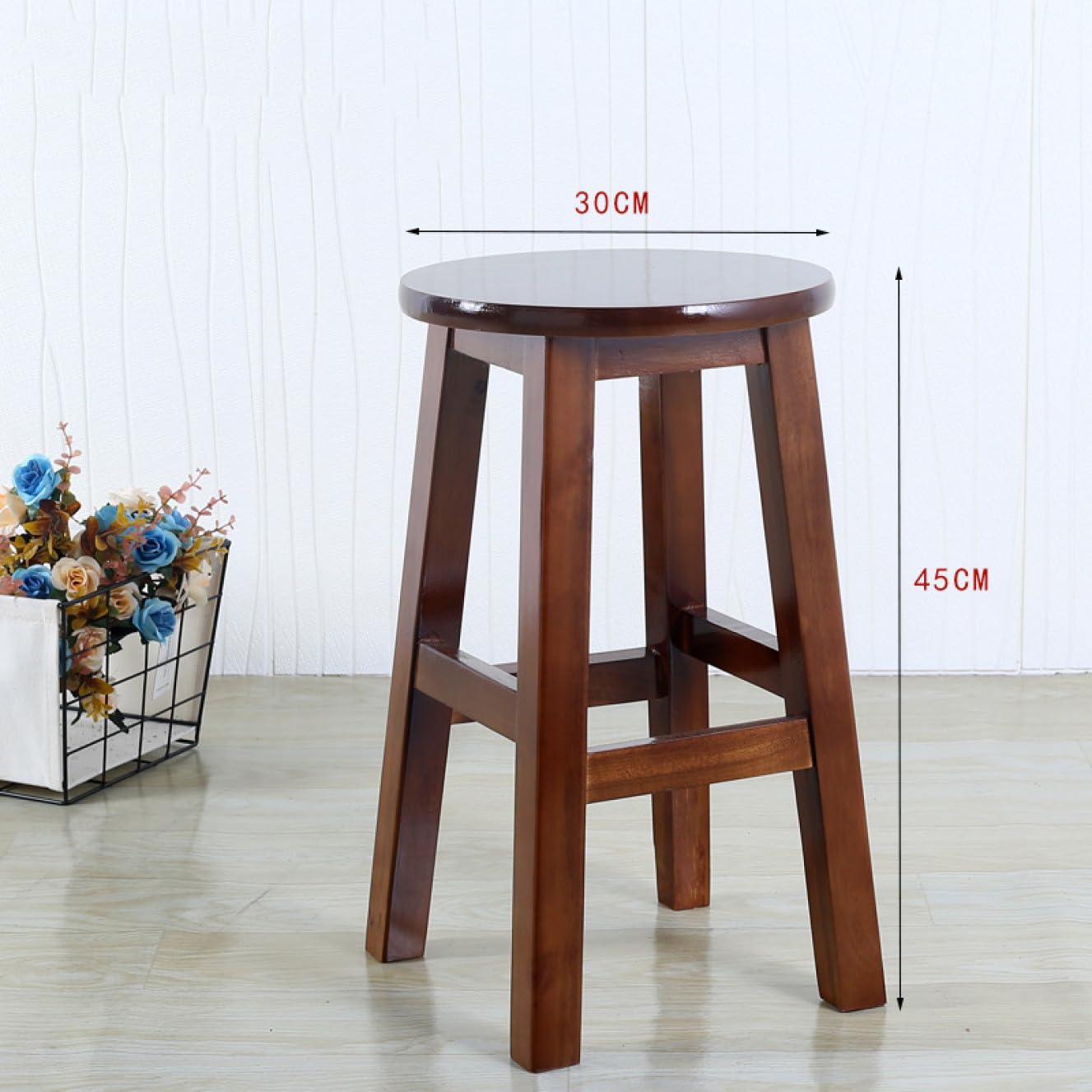 Amazon.co.jp: THLD スツール 天然木 ミニスツール 木製スツール 30