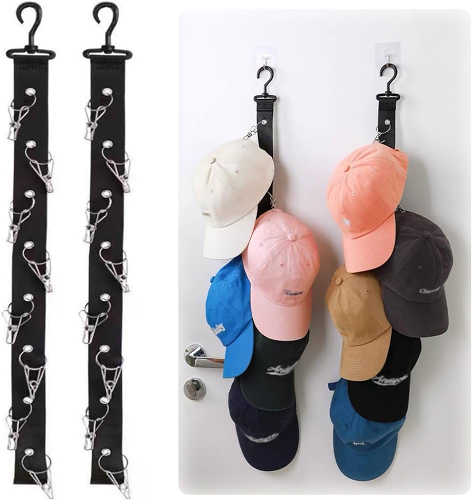 Amazon｜YANHUILAY 帽子ハンガー 帽子掛け【2個セット】帽子スタンド
