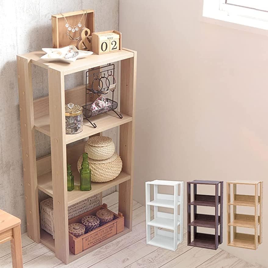 Amazon｜ラック 木製ラック オープンラック オープンシェルフ シェルフ