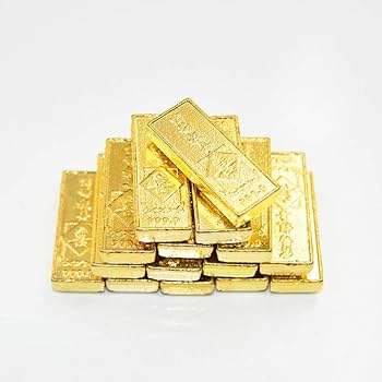 Amazon.com: NUOBESTY 5pcs Fake Gold Bar Realistic Replica Gold