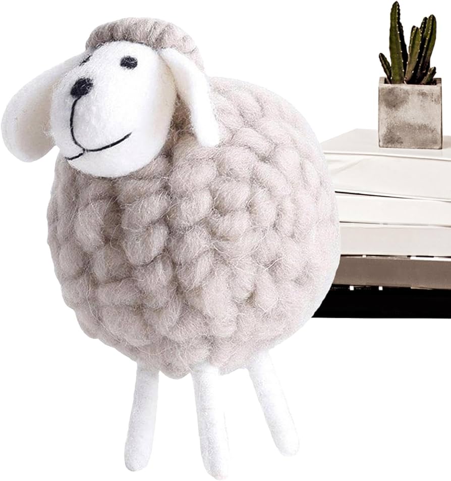 Amazon.co.jp: 羊毛フェルト羊 - ハンドメイドフェルトラムフィギュア