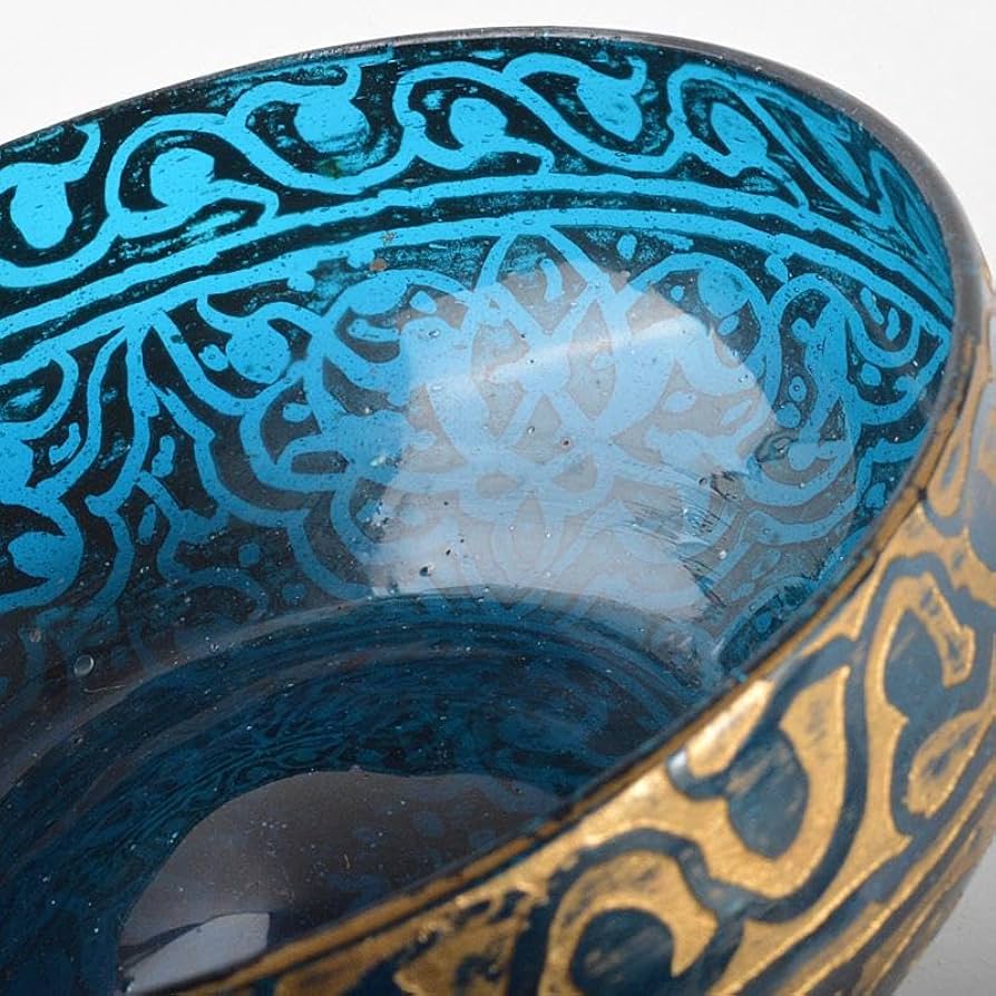 Amazon.co.jp: アンティーク ガラス工芸 金彩 フィンガーボウル V