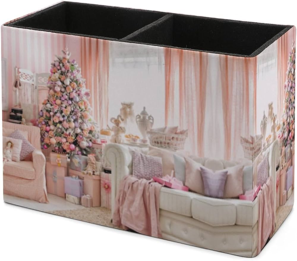 Amazon.co.jp: ペン立て 2格仕切り ピンクの部屋 姫系 北欧風 鉛筆