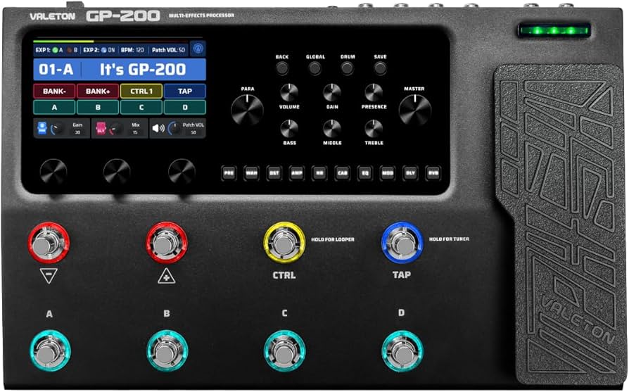 Amazon.com: Valeton GP200 Multi Effects Processor + Gig Bag Black