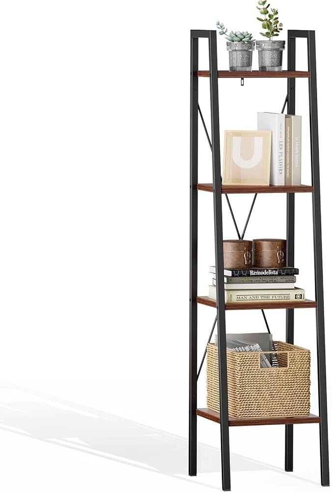 Amazon｜ラック オープンシェルフ4段 木製 収納 本棚 オープンラック