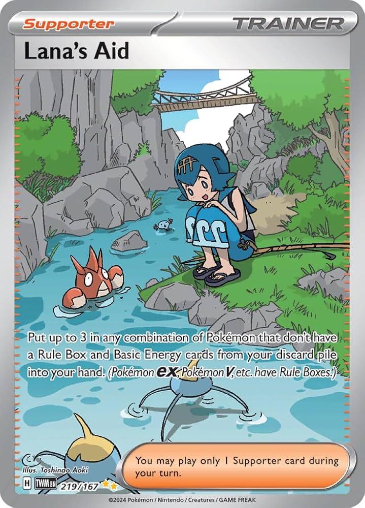 Amazon.com: Pokemon – Lana's Aid 219/167 – Twilight Masquerade