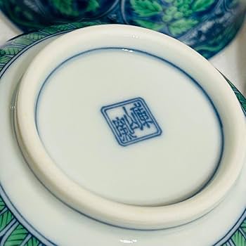 Amazon.co.jp: 美濃焼 庫山窯 青華緑彩 小丼揃 5客 : ホーム＆キッチン