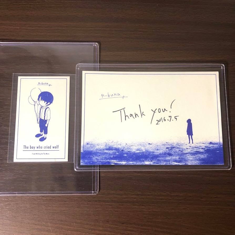 Amazon.co.jp: n-buna 直筆サイン入りポストカード 月を歩いている