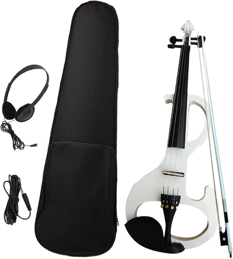 Amazon.co.jp: プロ仕様エレキバイオリンセット アクセサリー付き, 白