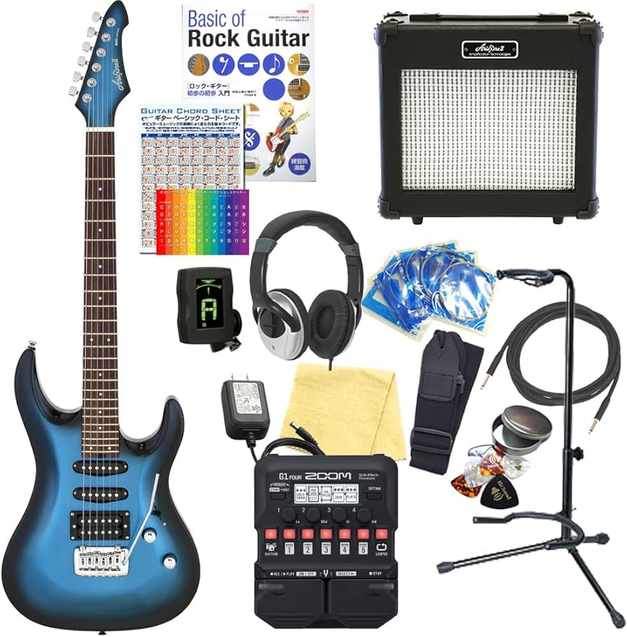 Amazon | エレキギター 初心者セット AriaProII MAC-STD MBS 入門 18点