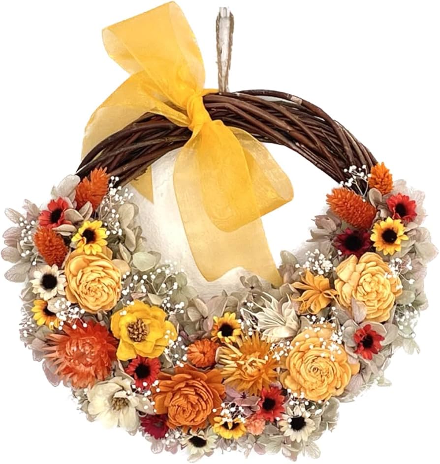 Amazon.co.jp: Lulu's ルルズ 三日月のフラワーリース オレンジ