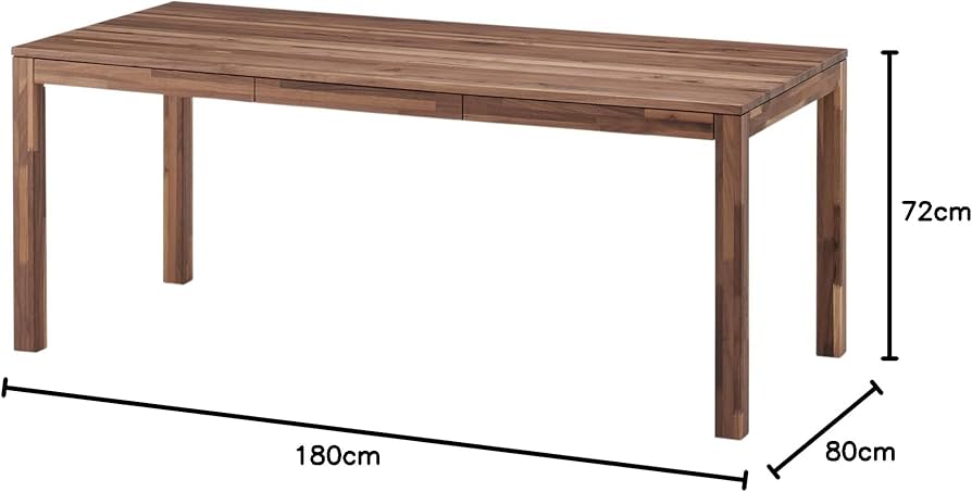 Amazon.co.jp: 無印良品 木製テーブル ウォールナット材 幅180×奥行80