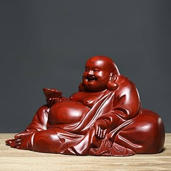 Amazon.co.jp: 仏像 木彫り 七福神 布袋 様 布袋さんの置物 木像 木製