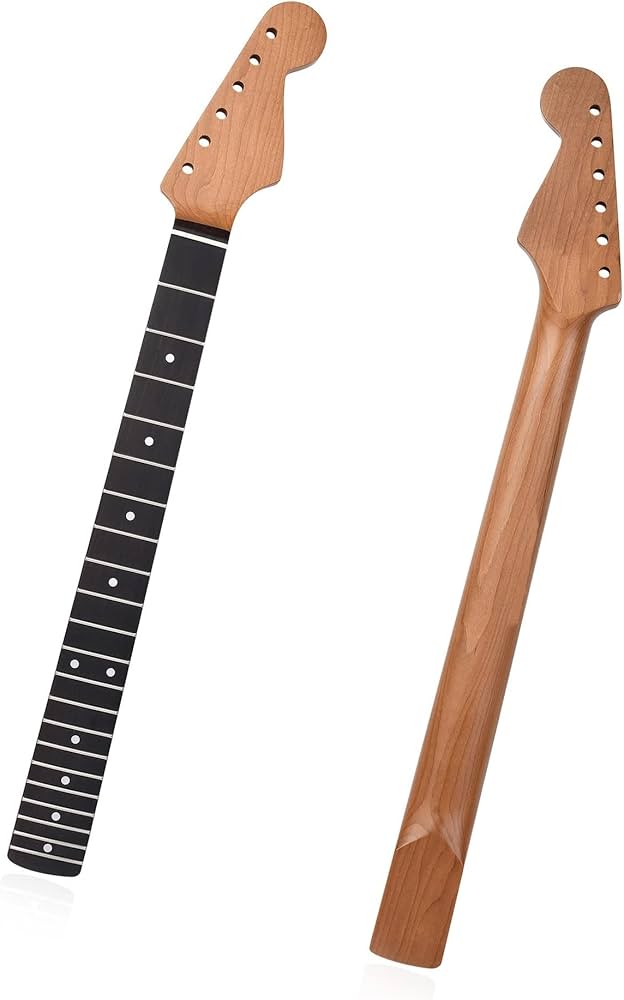 Amazon.co.jp: ギターネック 21 フレット ローステッド メイプル