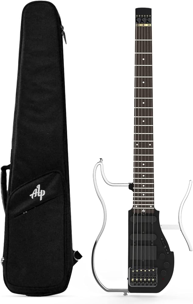Amazon | Asmuse 折りたたみ式 トラベル ヘッドレス エレキギター 内蔵
