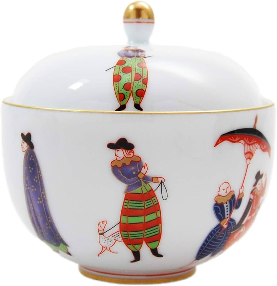 Amazon｜香蘭社 蓋物 和蘭陀人 ホワイト 10.5cm 584-GPL1 個｜保存容器