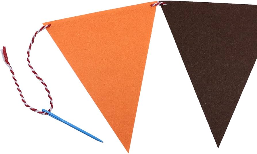 Amazon.co.jp: 2本入り 三角旗 カラフル ガーランド フラッグ フェルト