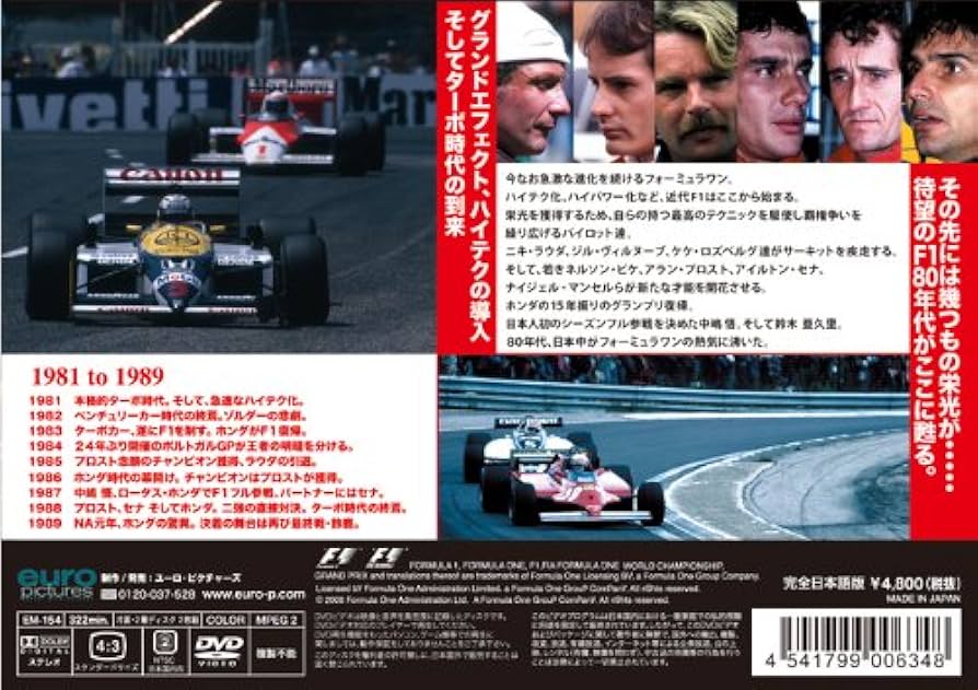 Amazon.co.jp: HISTORY OF GRAND PRIX 1981-1989/ FIA F1世界選手権