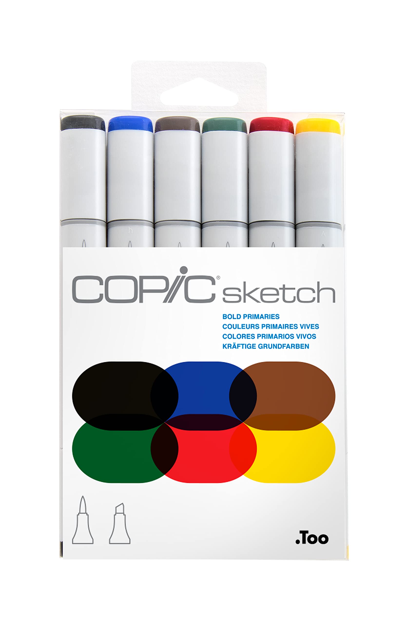Amazon.com: Copic Sketch Alcohol Markers, 6 Color Dual Tip Art