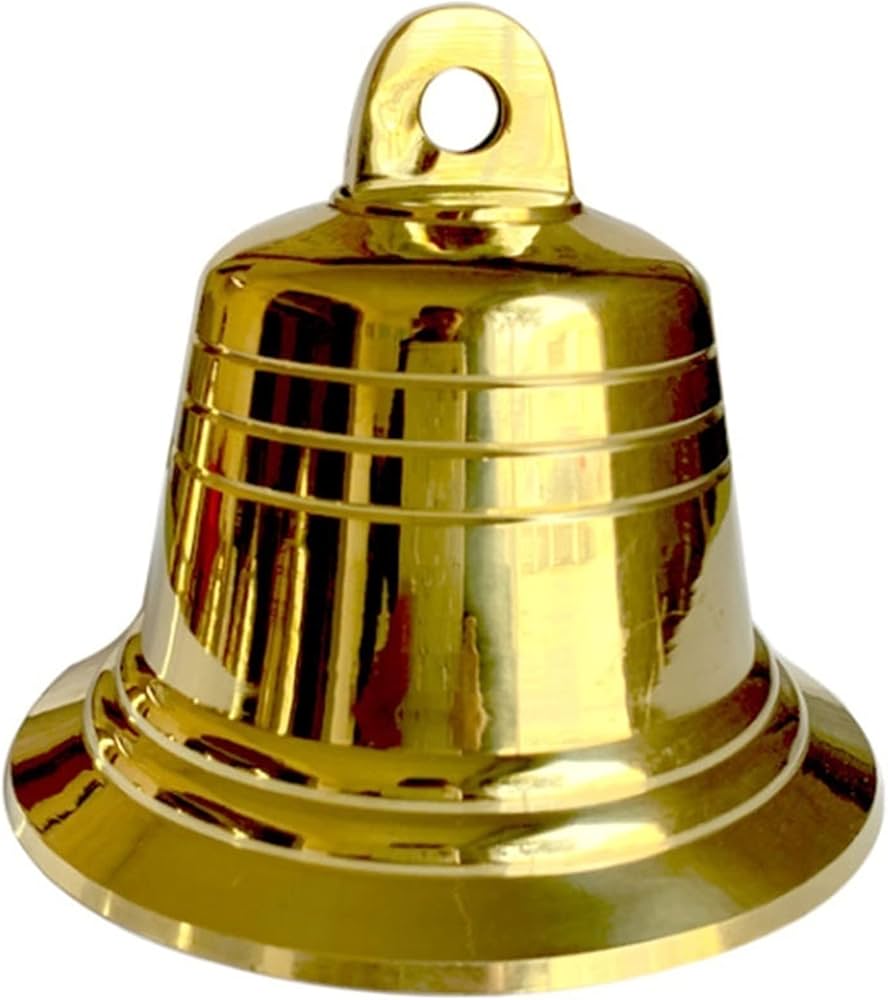 Amazon.co.jp : 小さな銅の鐘の大きい金の金属教会ベルペンダント風