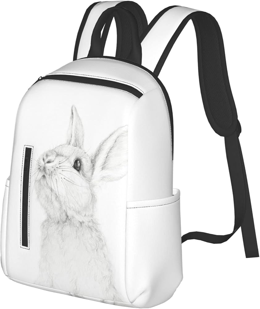 Amazon.co.jp: リュックサック 兎 ウサギ うさぎ柄 素描 可愛い(1