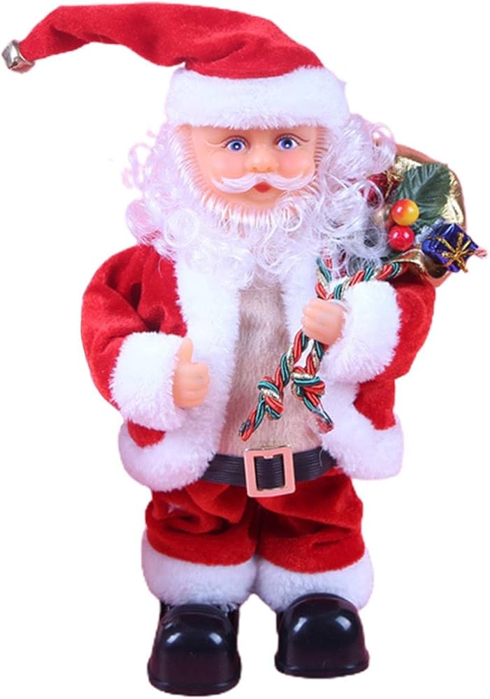 Amazon.co.jp: 電気サンタクロース人形, 写真 クリスマス