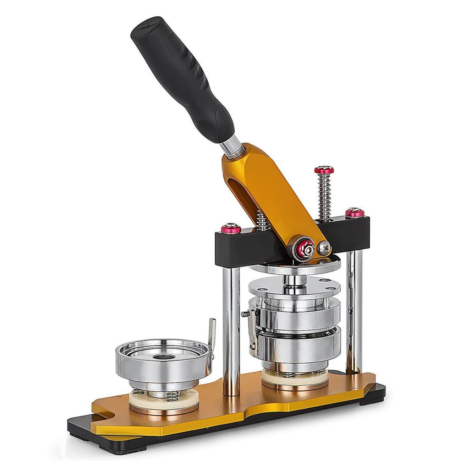 Amazon | mlloaayo 缶バッジマシーン 新型缶バッチマシーン 回転バッジ