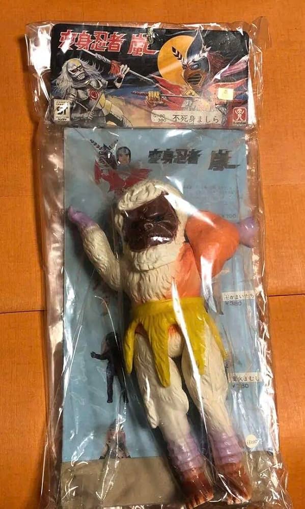 ⚠️当時物・貴重変身忍者嵐不死身ましらミニソフビポピー昭和レトロ
