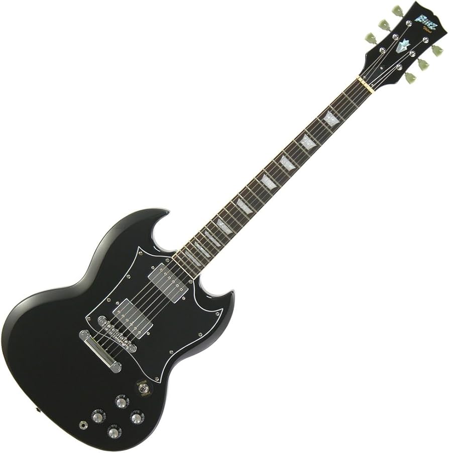 Amazon | Blitz ブリッツ エレキギター SGタイプ ブラック ソフト