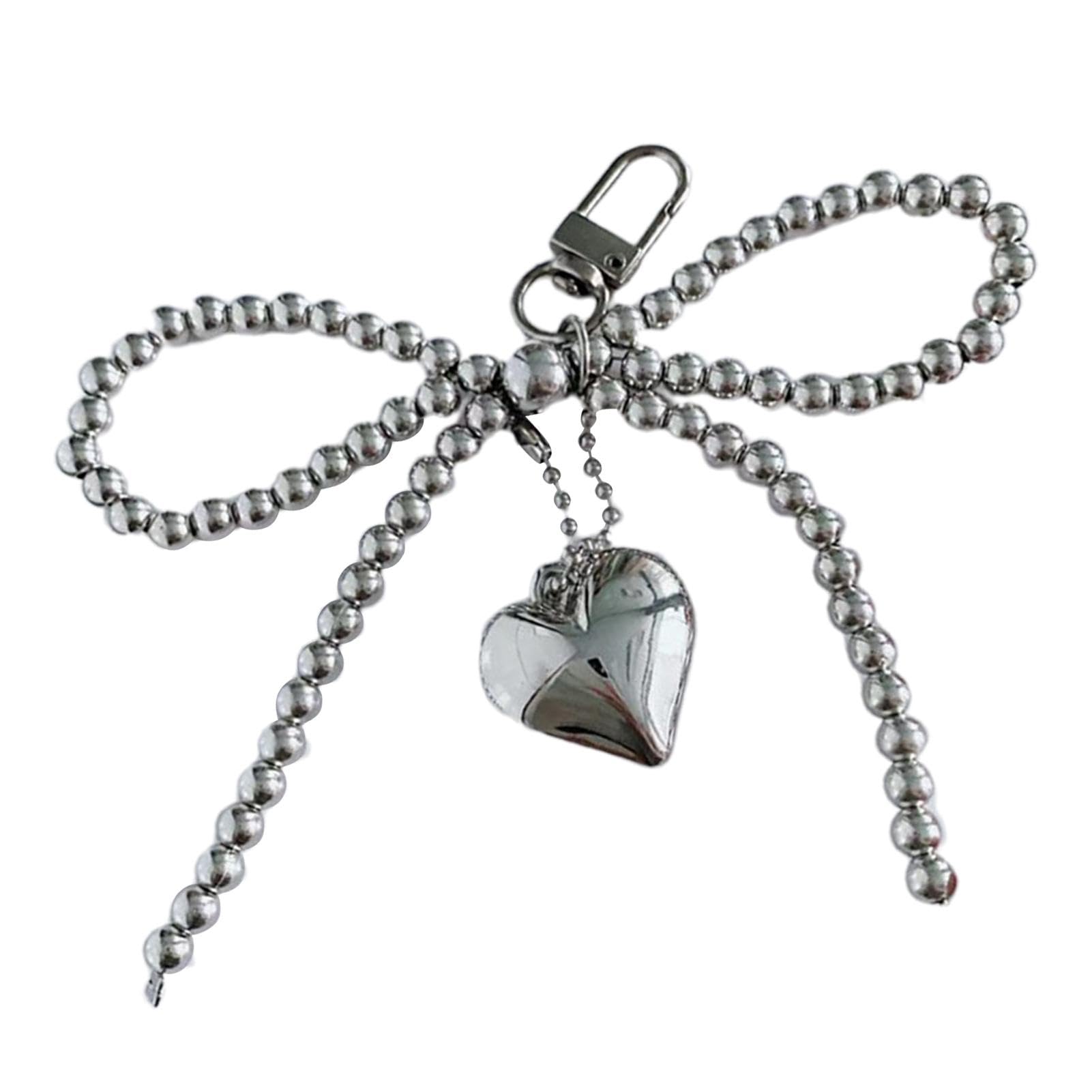 Amazon.co.jp: パールバッグチャーム、パールリボンキーホルダー