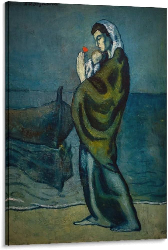Amazon.co.jp: パブロ・ピカソ Pablo Picasso 《母子像》絵画 アート
