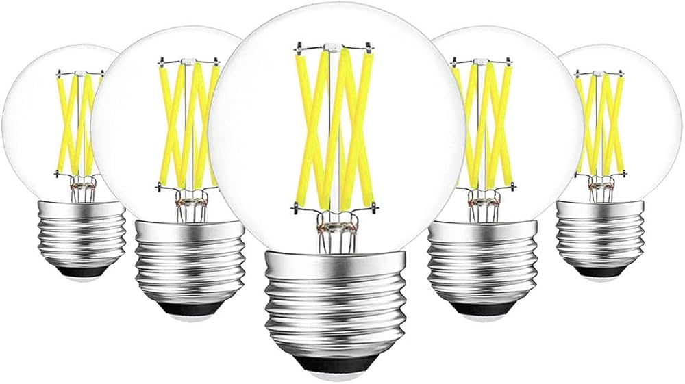 Dimmable G16.5 LED Light Bulbs, 6W E26 Edison LED Bulbs,Daylight