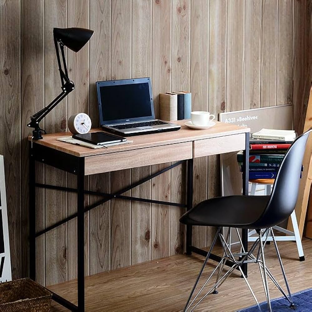 Amazon | デスク引き出し机パソコンデスクワークデスク学習机幅90奥行