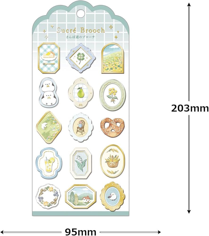 Amazon | [シールシート]シュクレブローチステッカー/さんぽ道の